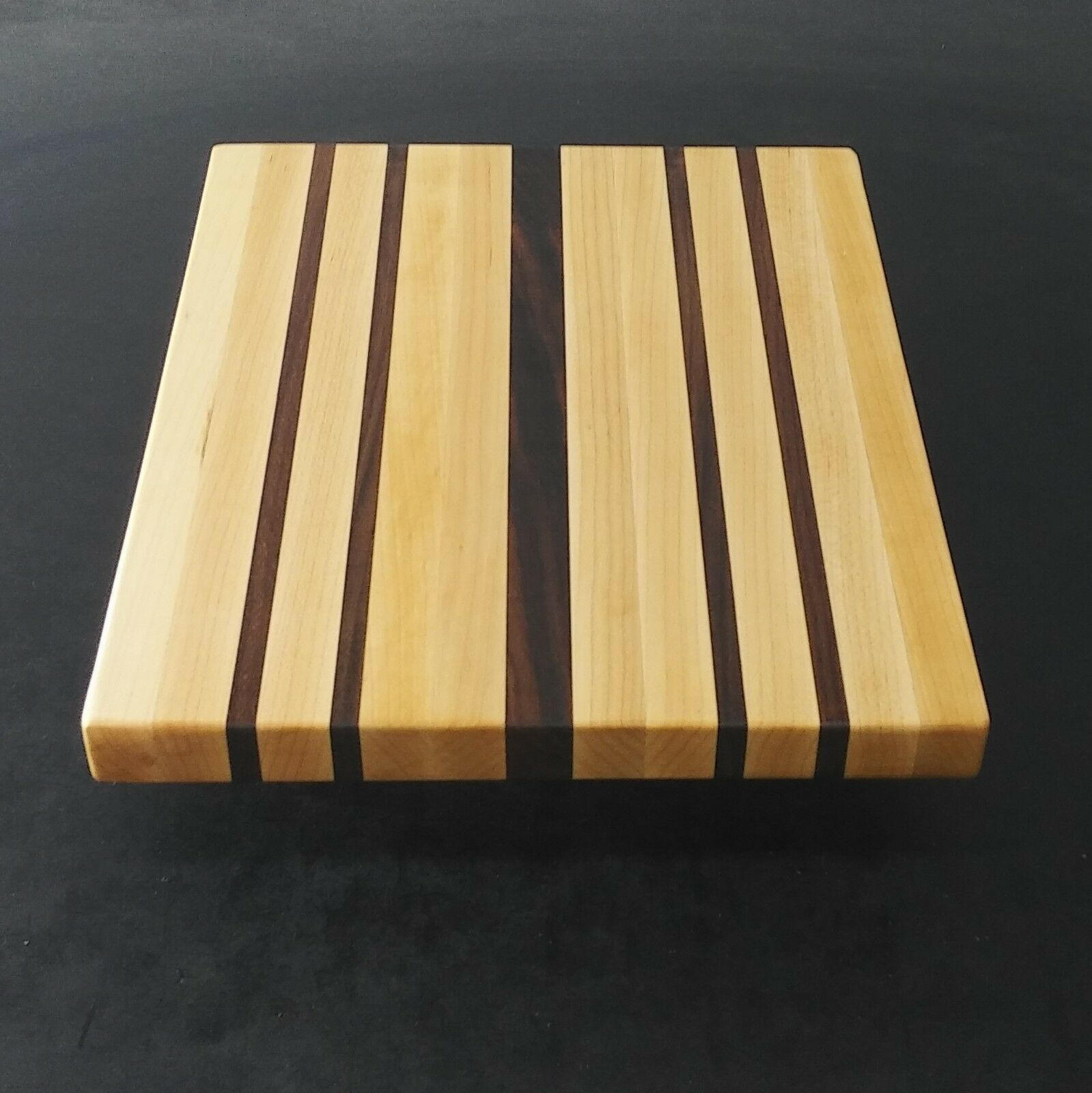 Upstate NY Cutting Board 10 x 12 x 1 Handmade from Hard Maple and Black Walnut 